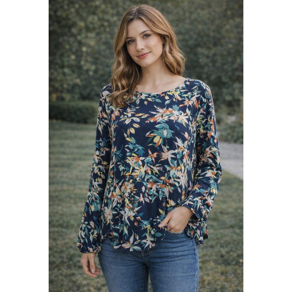 Anthropologie Sam & Lavi Multicolor Floral Blouse Size S  Work Career